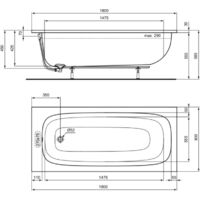 ideal-standard-baignoire-180x80cm-blanc