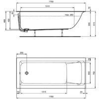 ideal-standard-baignoire-new-170x75-blan