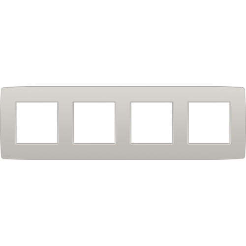 light gray horizontal quadruple plate