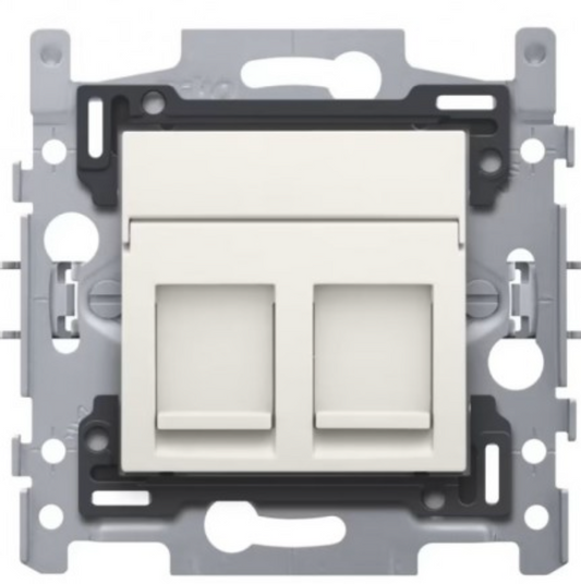 support-2xrj45-utp-cat5e-white