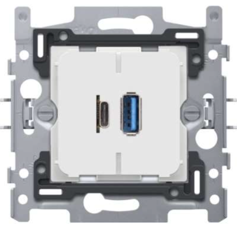 finishing set for dual usb ac charger