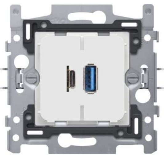 finishing set for dual usb ac charger