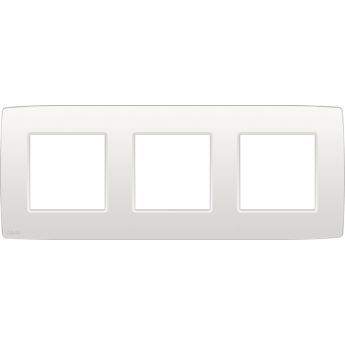 white triple horizontal plate