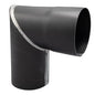 Coude rond 100 angle 87D noir